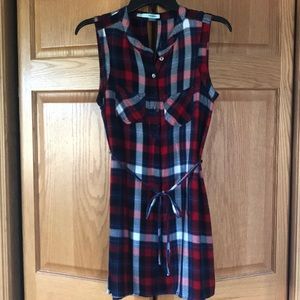 Red White Blue Plaid Dress